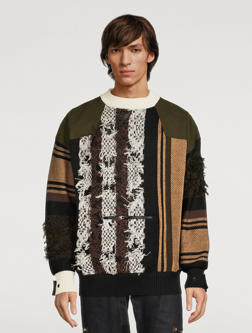 sacai Rug Jacquard Knit Pullover | www.gastromedgaranhuns.com.br