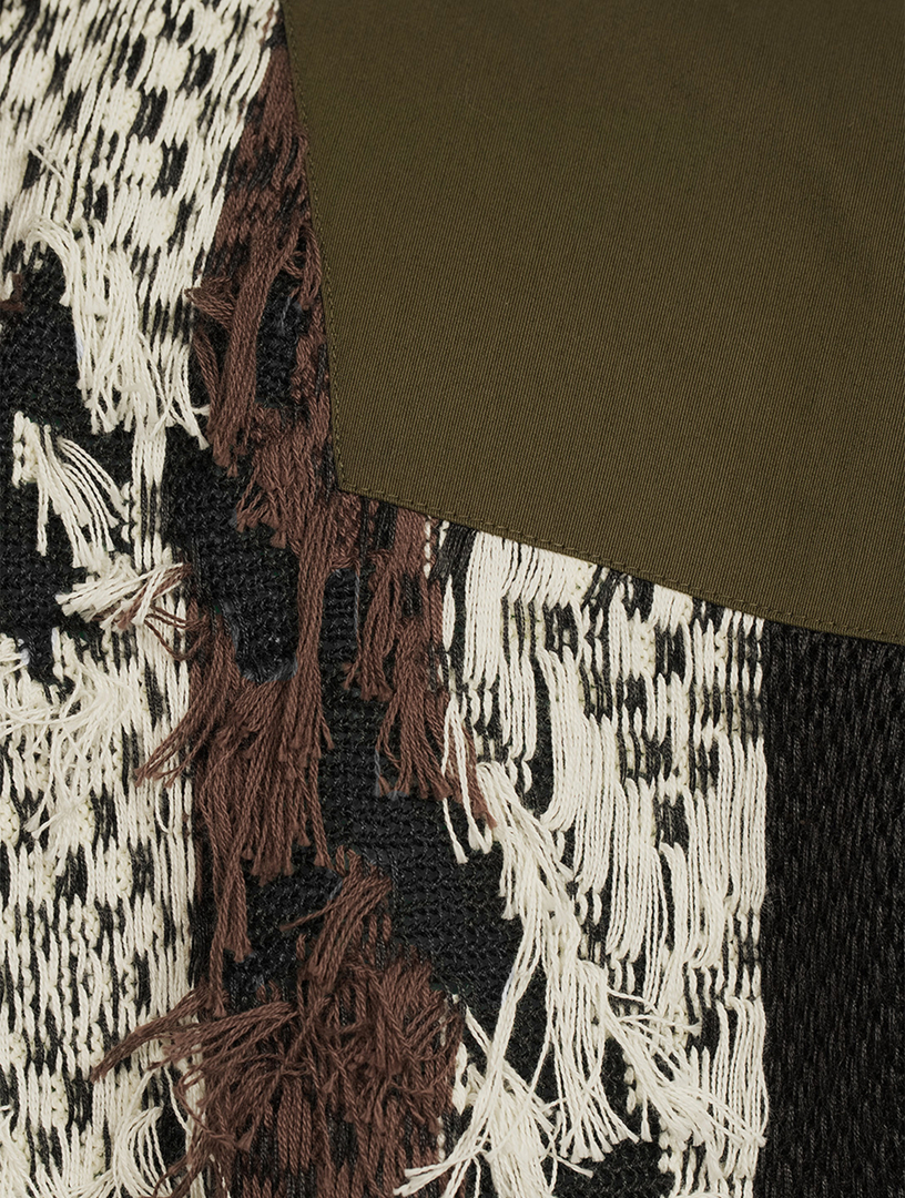 SACAI Linen And Cotton Rug Jacquard Sweater | Holt Renfrew