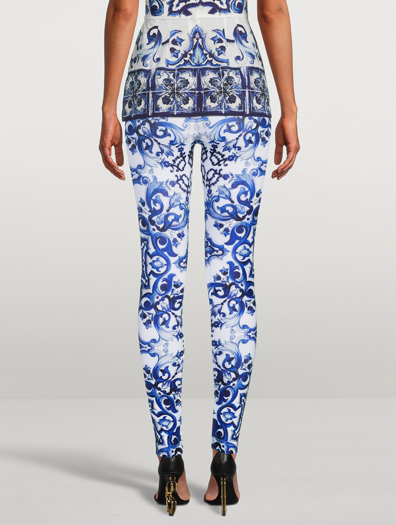 DOLCE & GABBANA Leggings In Majolica Print