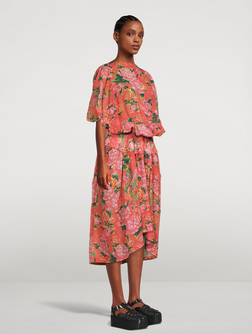 Cotton Voile Printed Dress