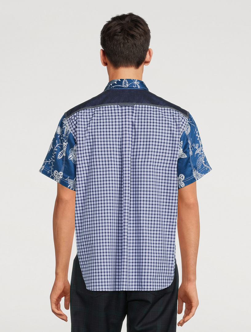 Linen And Cotton Short-Sleeve Shirt