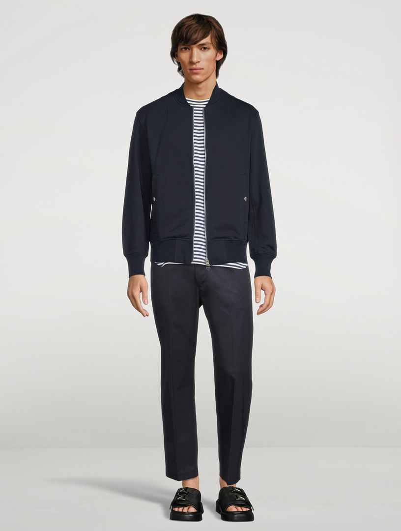 Linen And Cotton Bomber Jacket