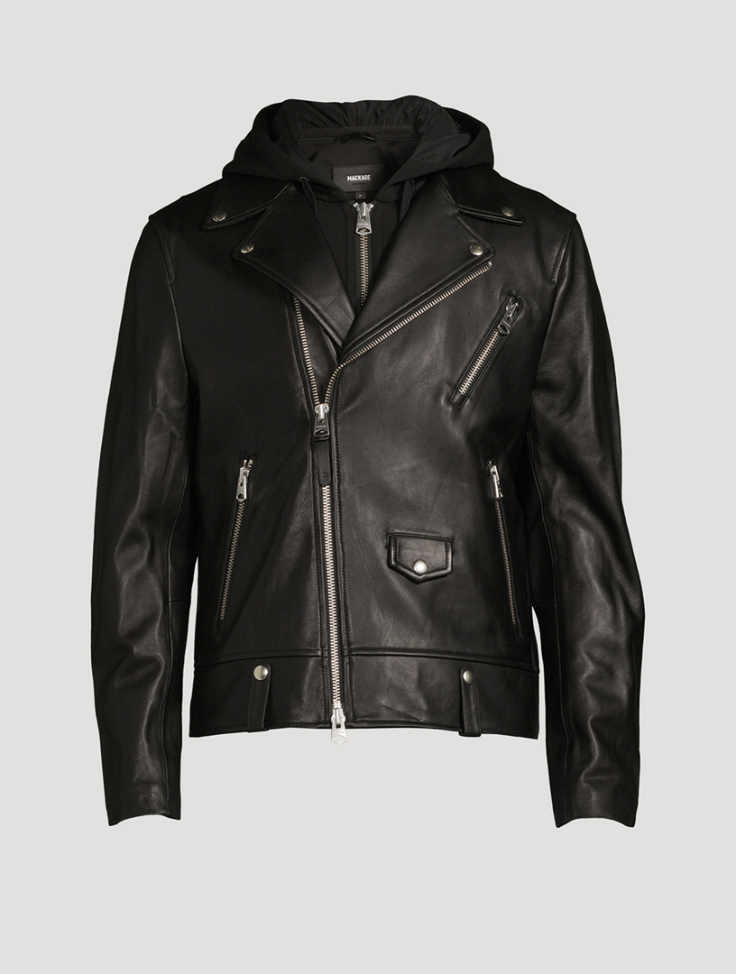 Holt leather biker on sale jacket