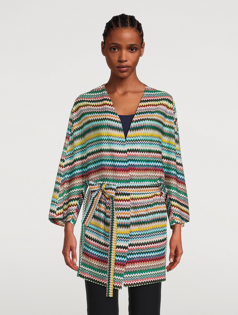 Belted Lurex Cardigan