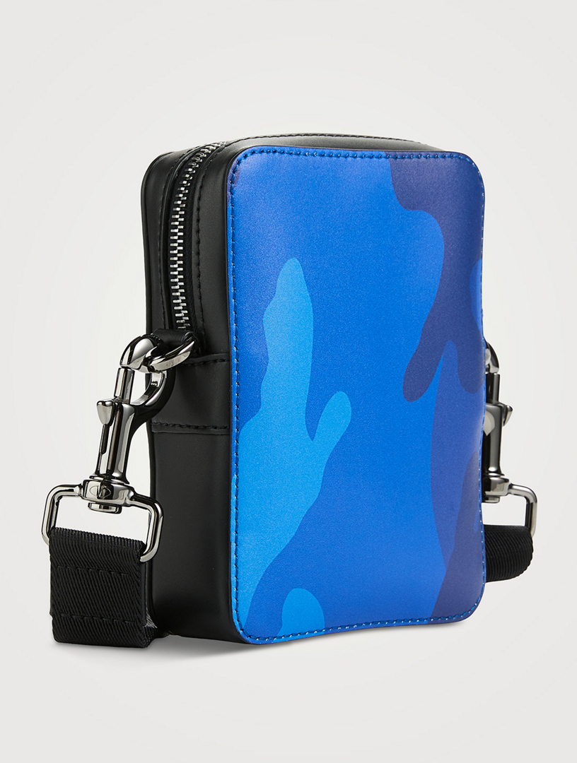 Leather Camo Small Crossbody Bag