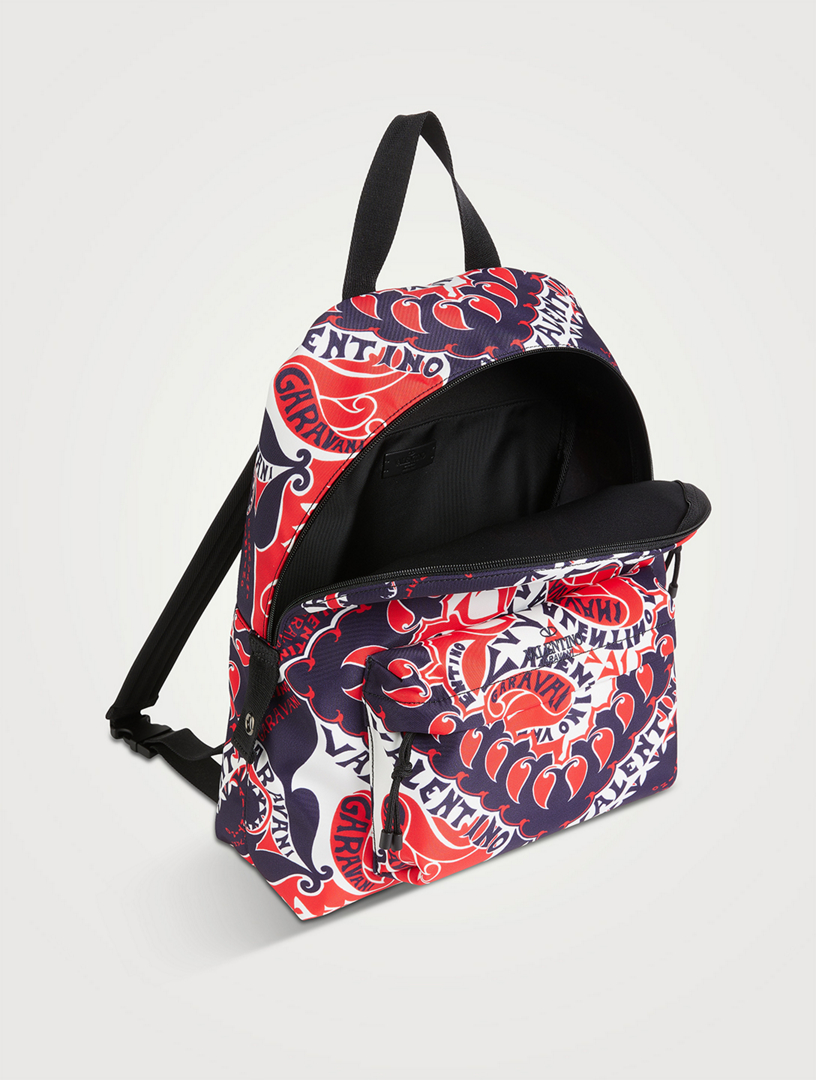 Nylon Backpack In Archive Manifesto Bandana Print