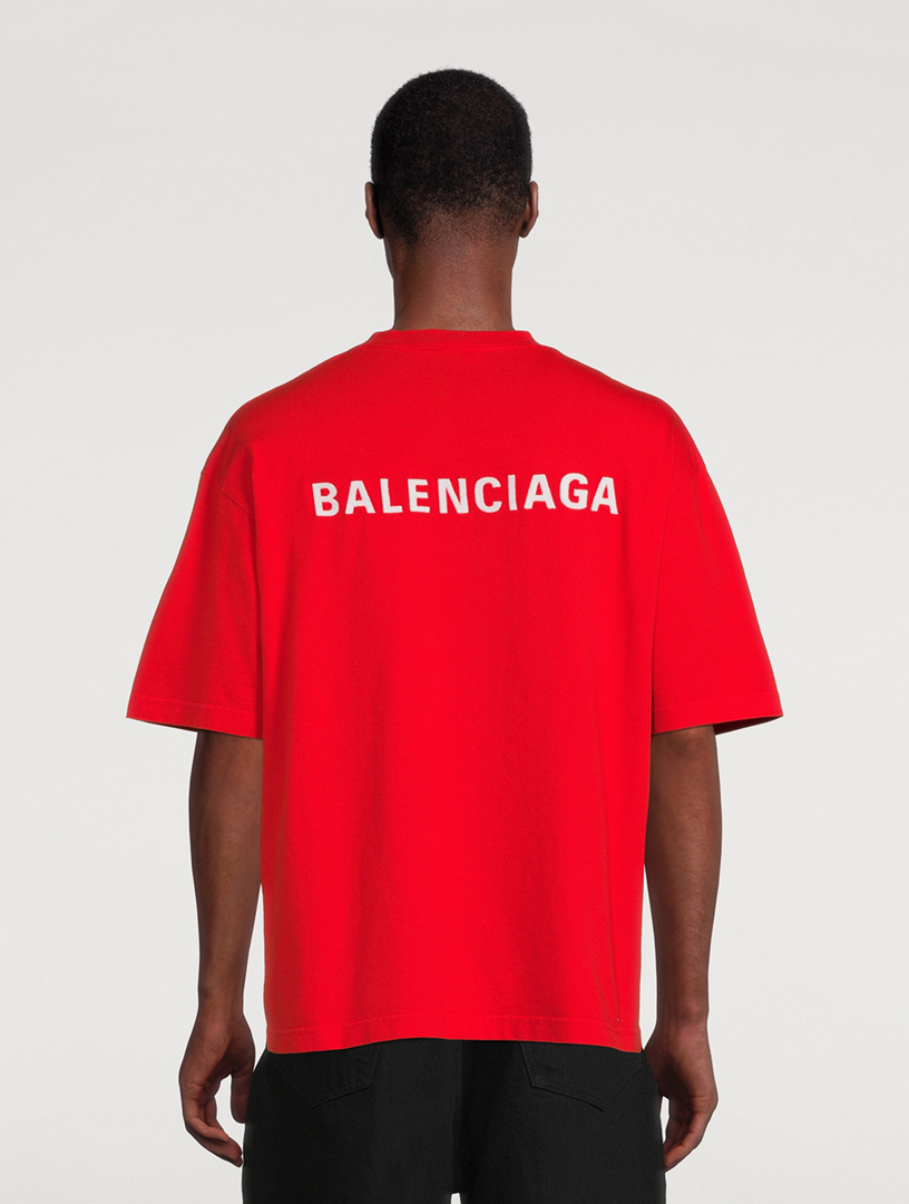 New balenciaga logo design t clearance shirt