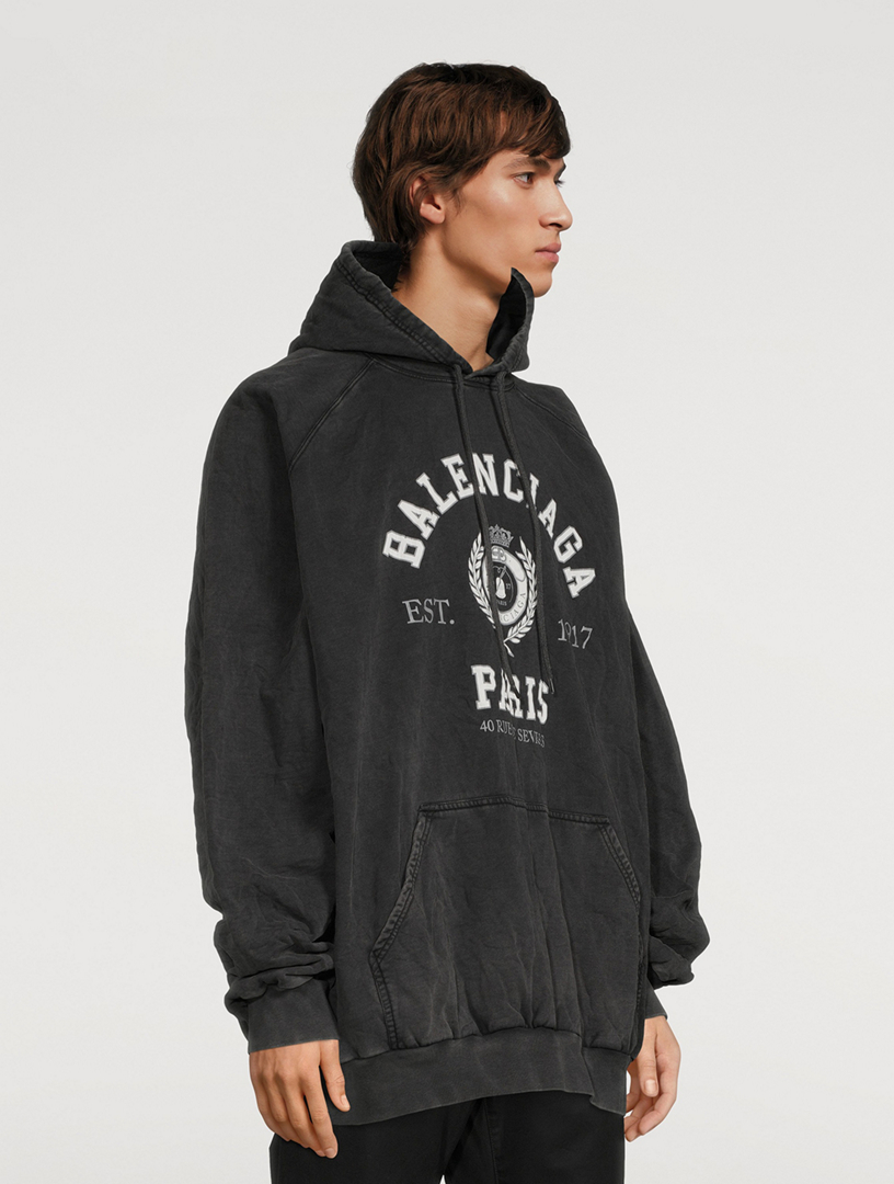 COLLEGE PRINT HOODIE