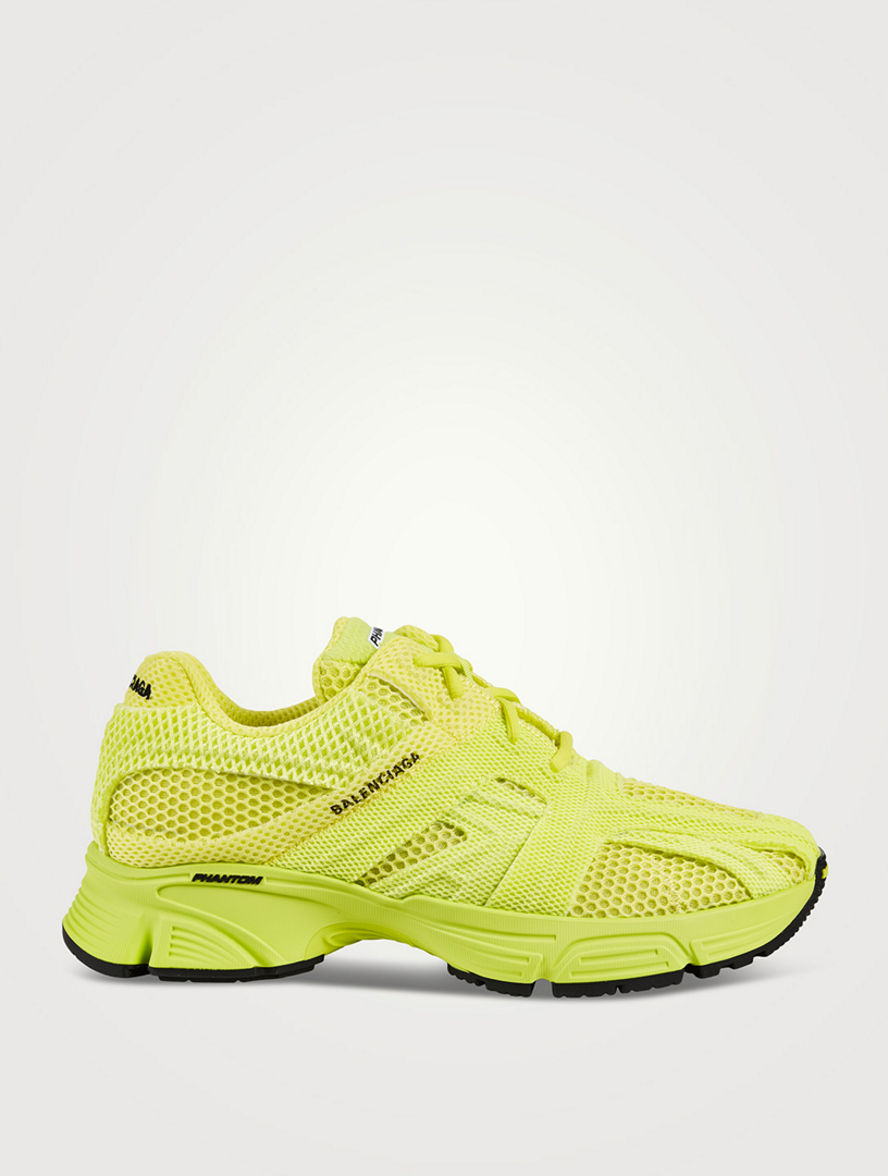 Balenciaga Phantom Monocolor Mesh Trainer Sneakers In Yellow