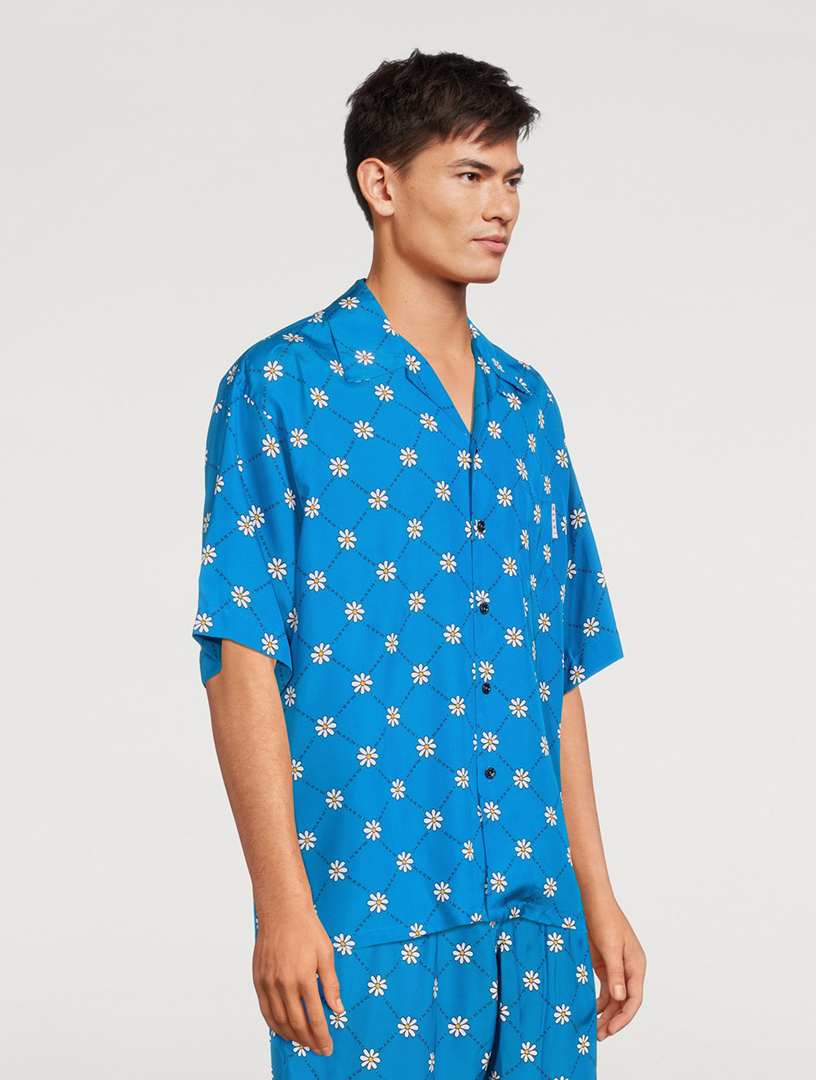 Viscose Toile Bowling Shirt Marnigram Print