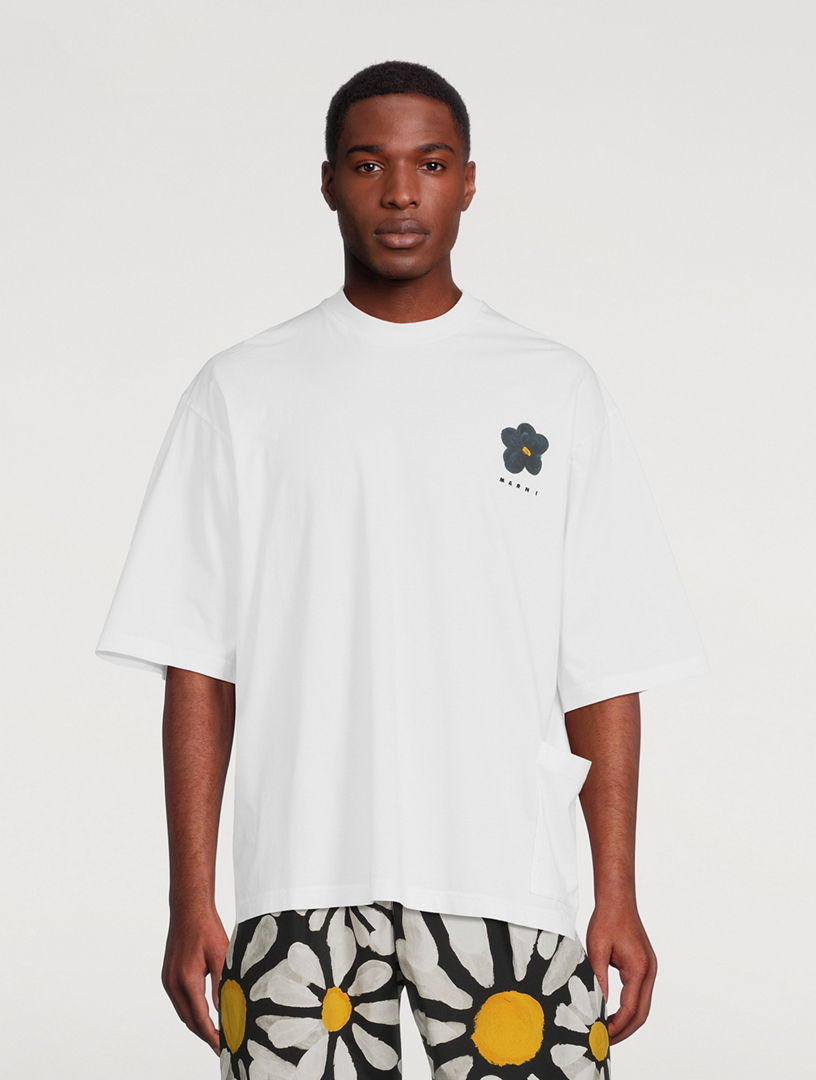 【MARNI】Daisy logo printed jersey short sleeve T-shirt MARNI Jersey Crewneck T-Shirt In Daisy Print | Holt Renfrew