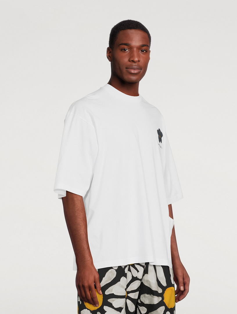 【MARNI】Daisy logo printed jersey short sleeve T-shirt MARNI Jersey Crewneck T-Shirt In Daisy Print | Holt Renfrew