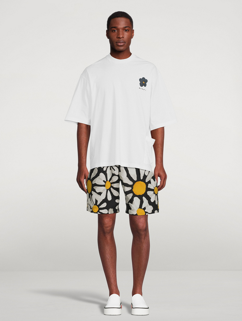【MARNI】Daisy logo printed jersey short sleeve T-shirt MARNI Jersey Crewneck T-Shirt In Daisy Print | Holt Renfrew