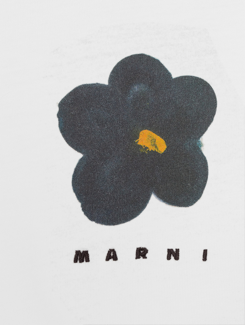 【MARNI】Daisy logo printed jersey short sleeve T-shirt MARNI Jersey Crewneck T-Shirt In Daisy Print | Holt Renfrew