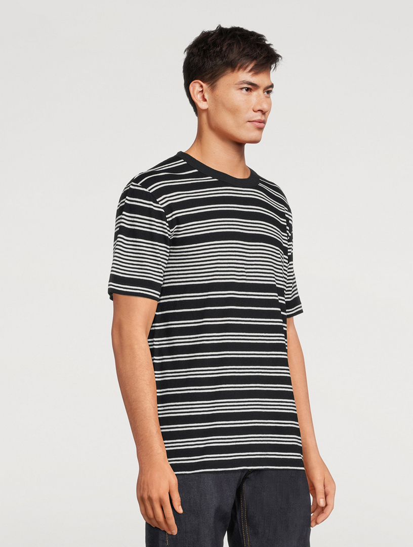 T-Shirt Johannes Textured Stripe - Homme Norse Projects | La Dernière Chasse