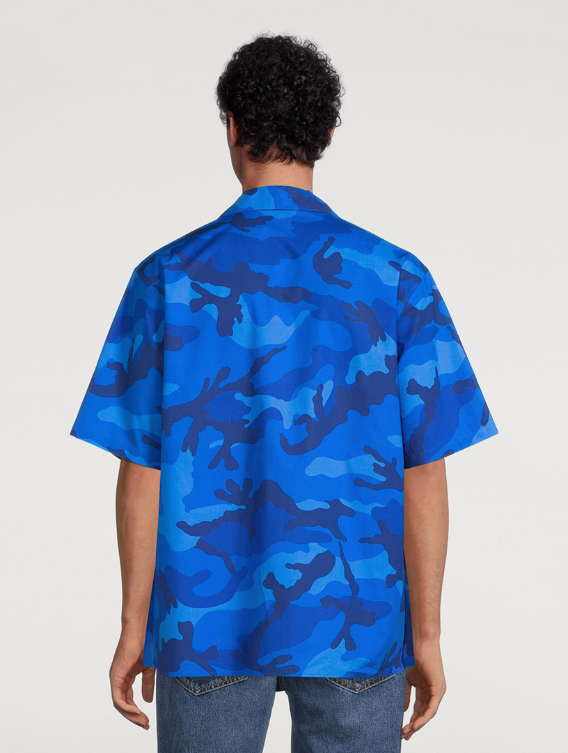 Short-Sleeve Shirt Camo Print