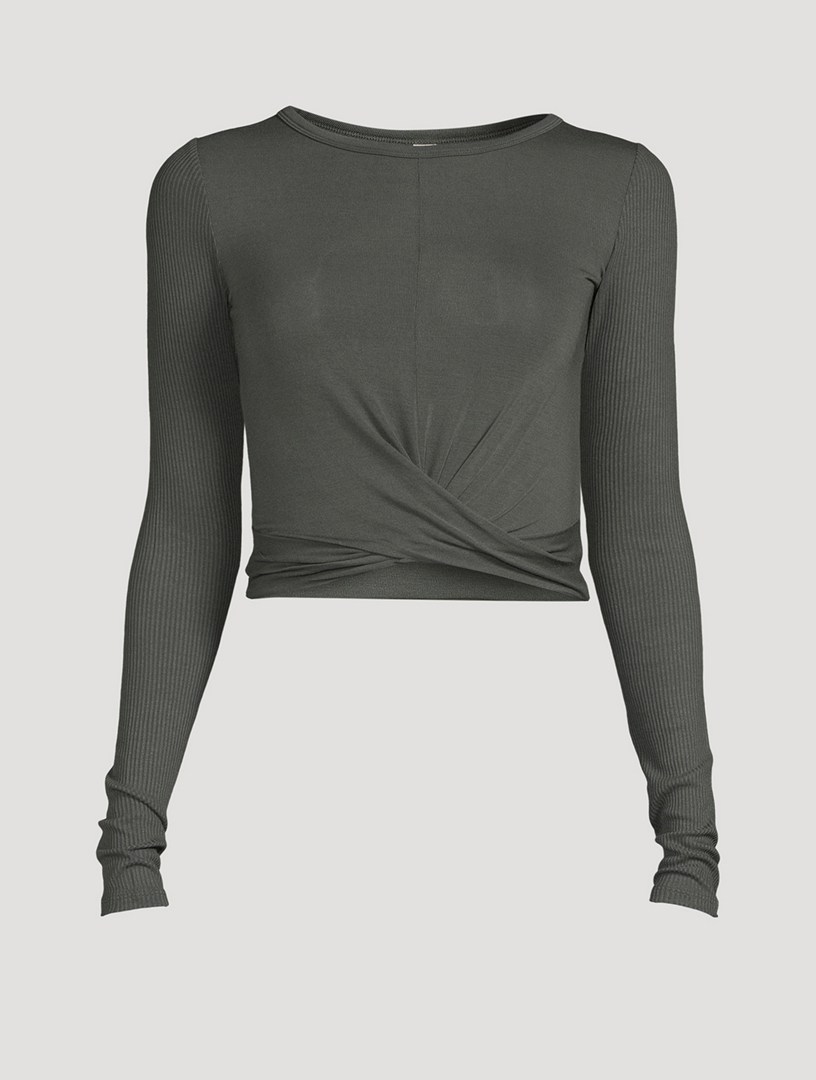 新品未使用　ALO Yoga☆COVER LONG SLEEVE シャツ ALO YOGA Cover Wrap Long-Sleeve T-Shirt | Holt Renfrew