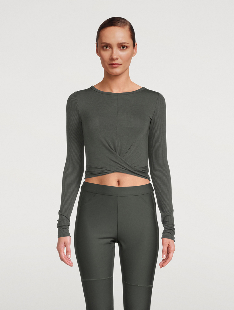 ALO YOGA Cover Wrap Long-Sleeve T-Shirt | Holt Renfrew
