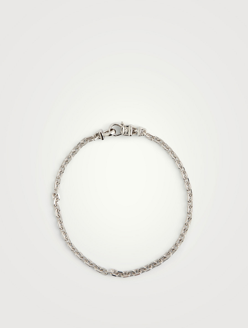 TOM WOOD Anker Rhodium-Plated Sterling Silver Chain Bracelet