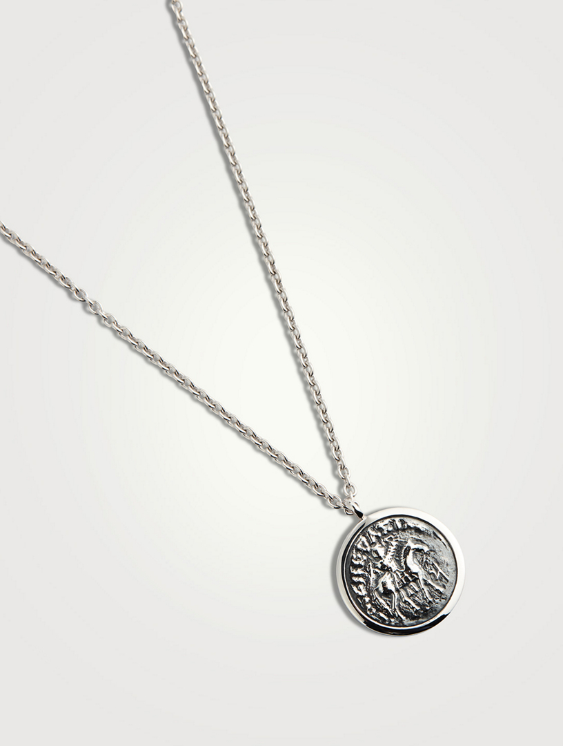 Coin Sterling Silver Pendant Necklace