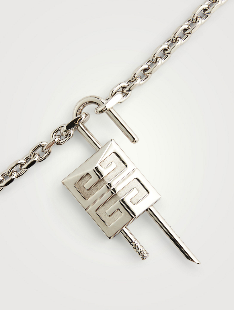 GIVENCHY Lock Small Silvery Necklace | Holt Renfrew