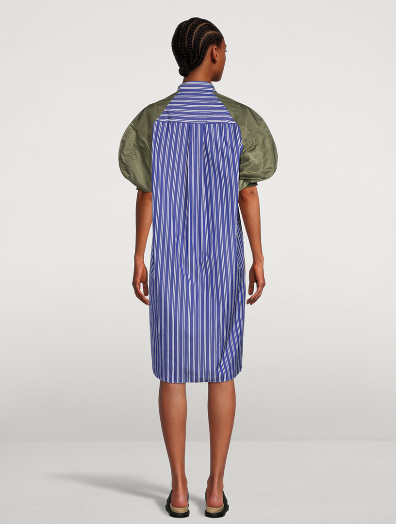 Nylon Twill Mix Dress
