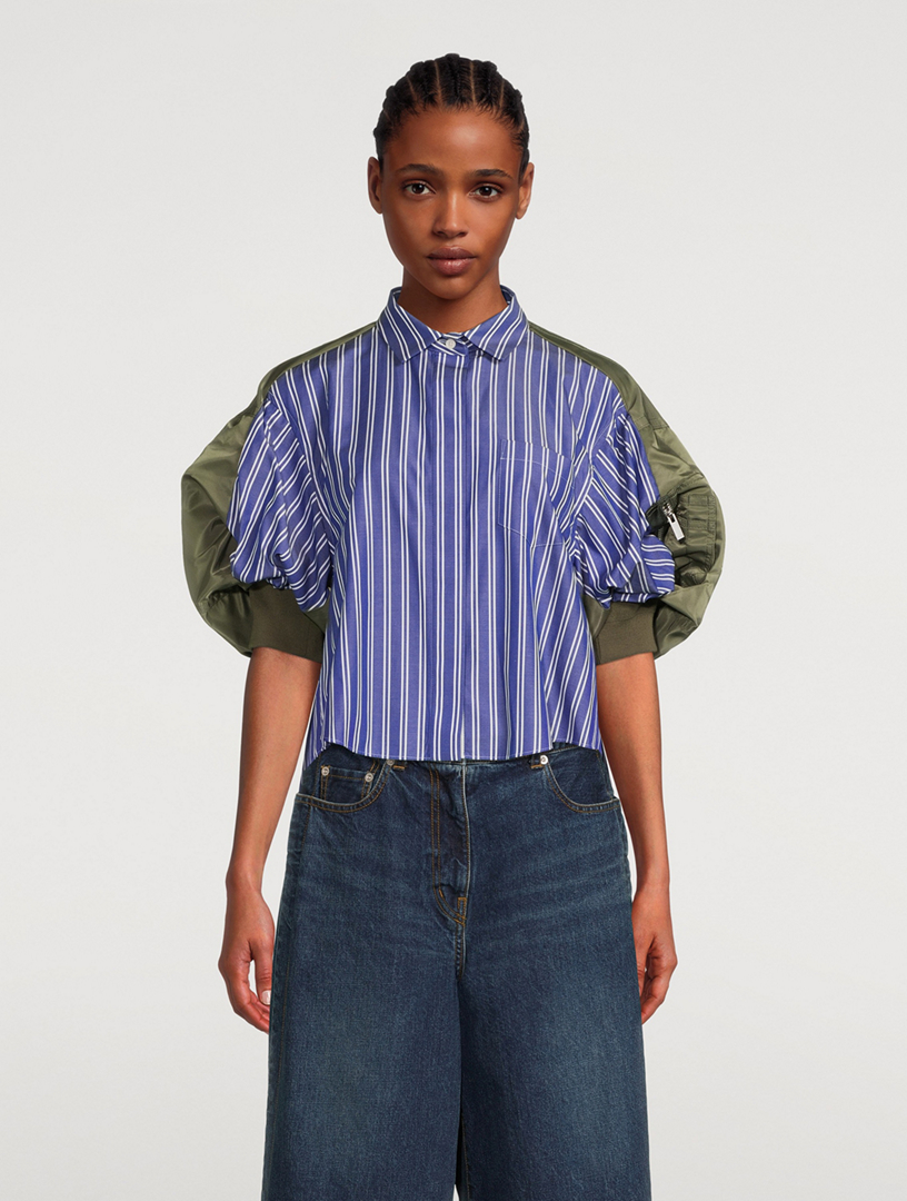 Nylon Twill Mix Shirt