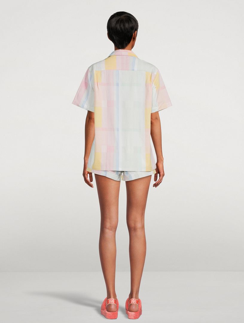 Cuban Seersucker Pajama Set Pessoa Print
