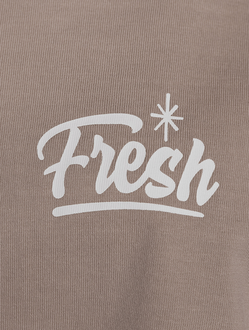 Fresh Reese Graphic Long Sleeve Crop Top