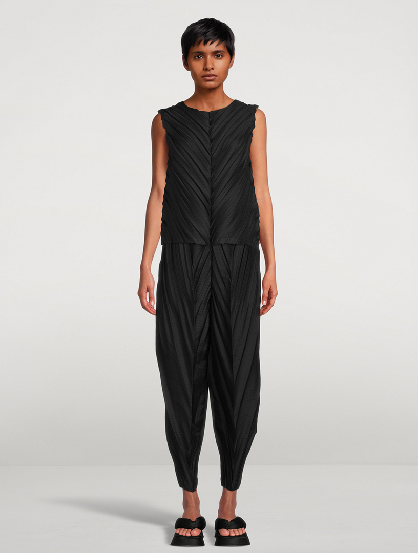 Herringbone Pleats Pants