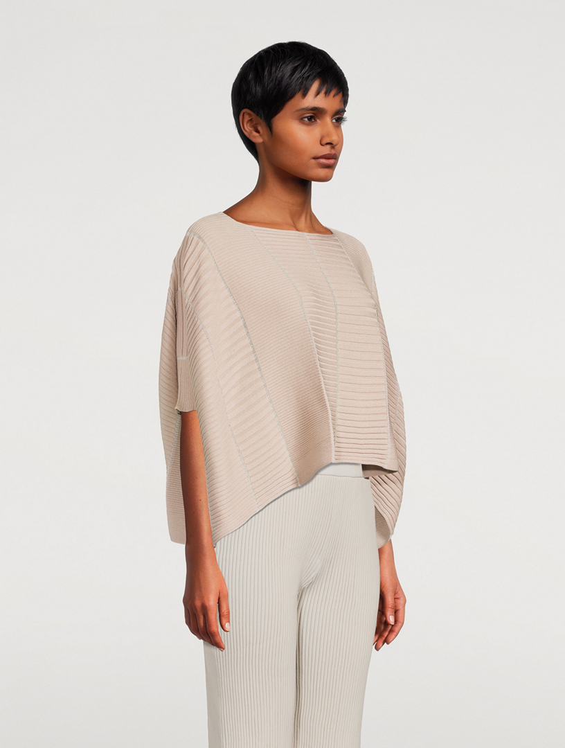 Column Knit Top