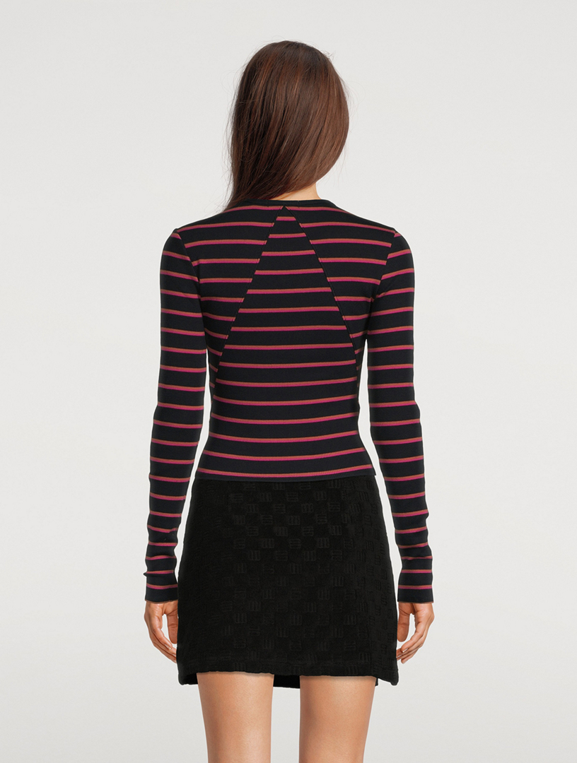 The Essential Rib Top Stripe Print