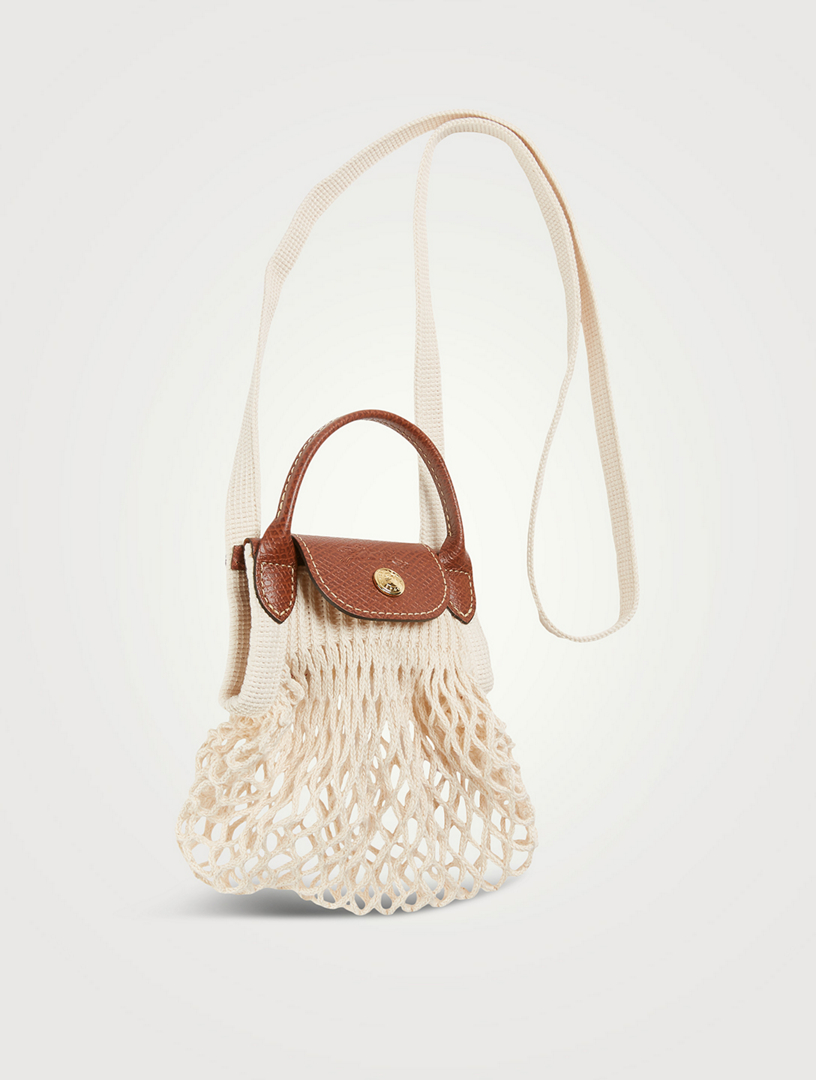 Longchamp Le Pliage Extra Small Filet Knit Shoulder Bag