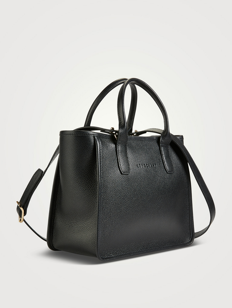 Small Le Foulonné Leather Tote Bag