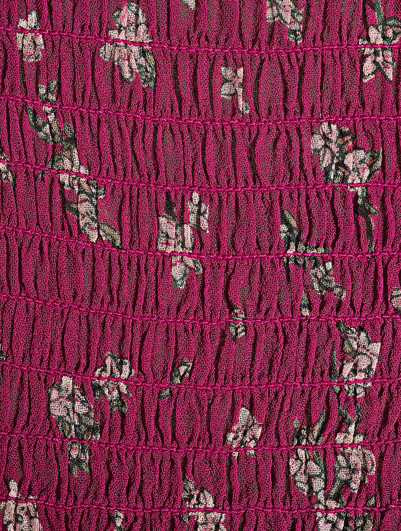 Kayden Smocked Blouse Floral Print