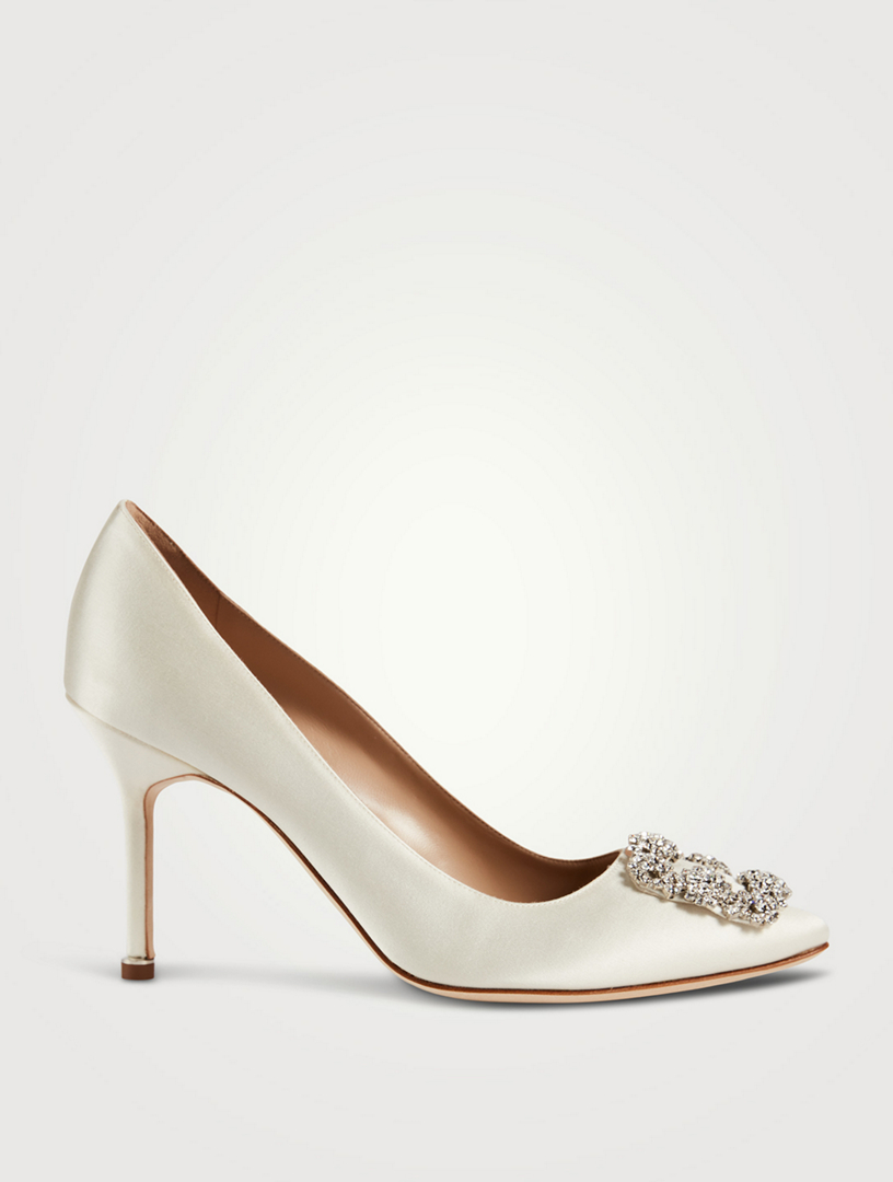 Manolo on sale satin pumps