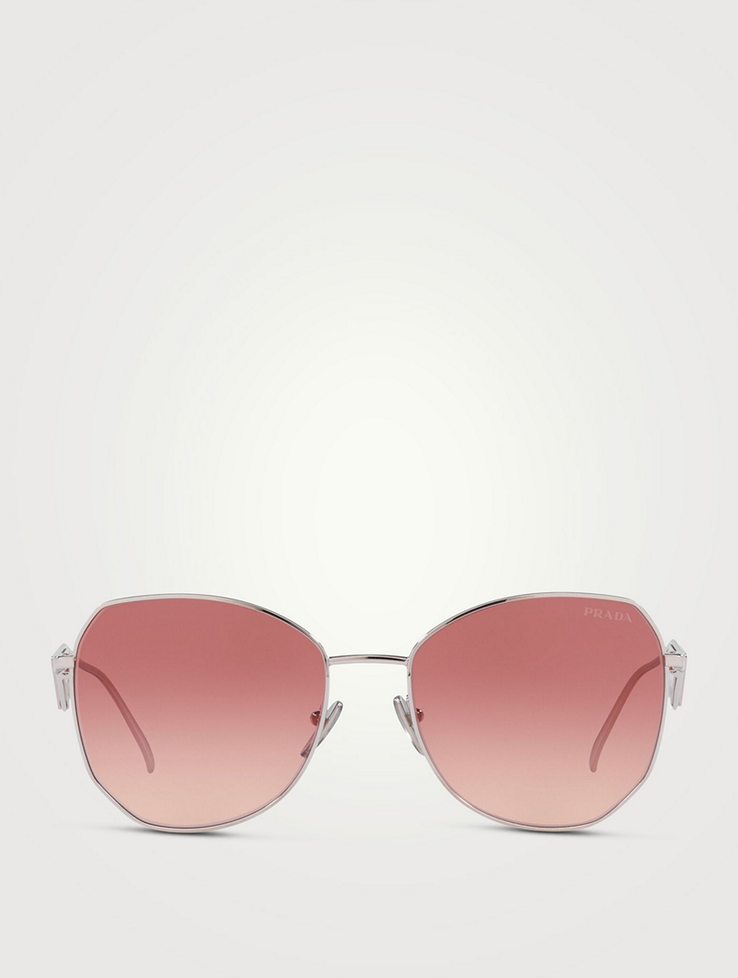 PRADA Round Sunglasses  Metallic