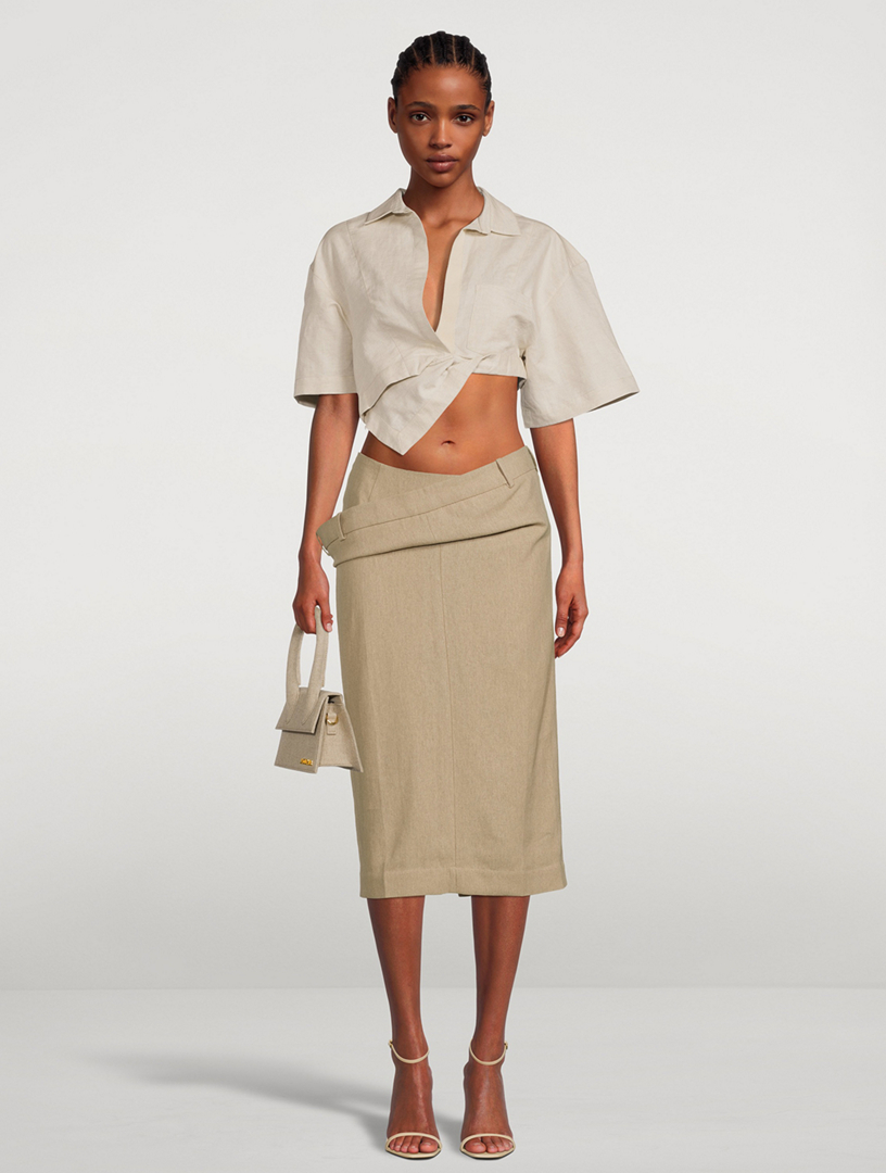 JACQUEMUS【関税送料込】La Jupe Peploロングスカート Jacquemus La Jupe de-Nîmes スカート | ブルー | FARFETCH JP