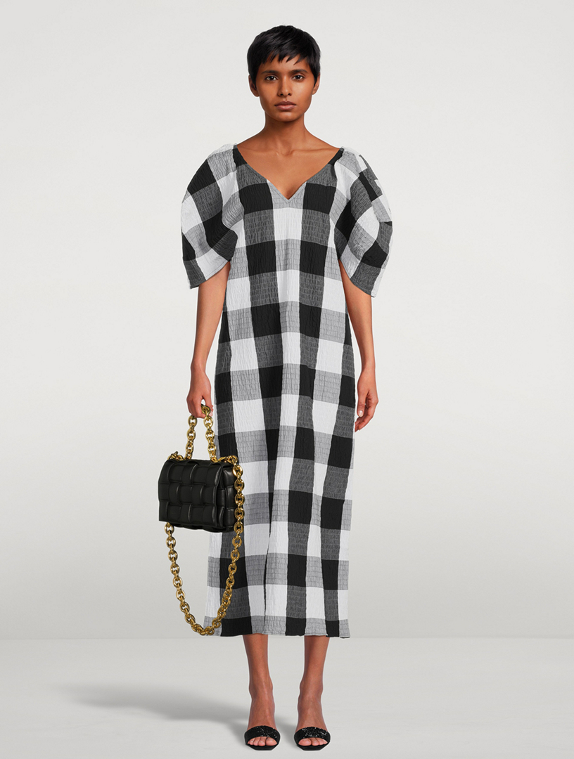 Mara hoffman gingham clearance dress