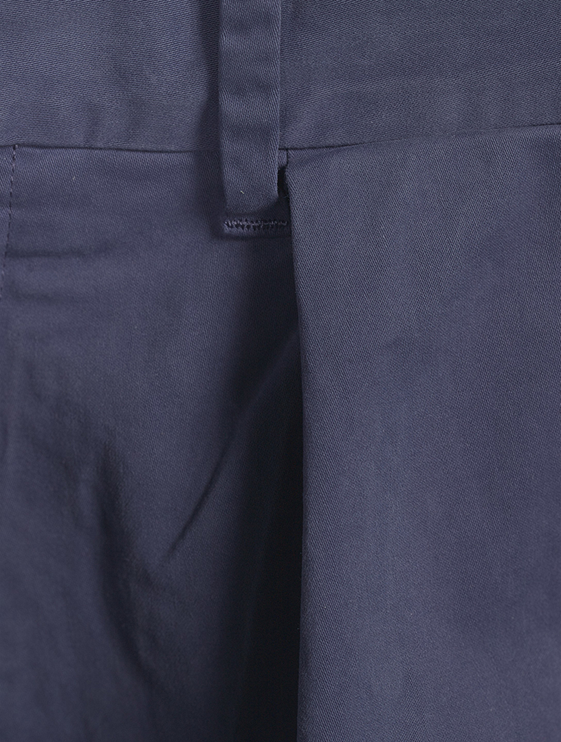 Cotton-Blend Double-Pleat Shorts