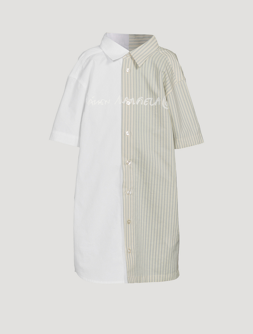 MM6 MAISON MARGIELA Cotton Two-Tone Shirt Dress | Holt Renfrew