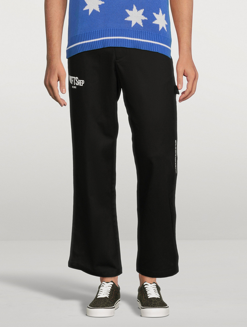 Cotton Workwear Pants With Logo
