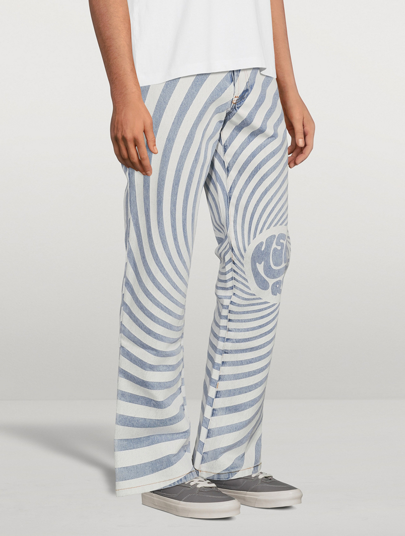 Cotton Swirl Logo Jeans