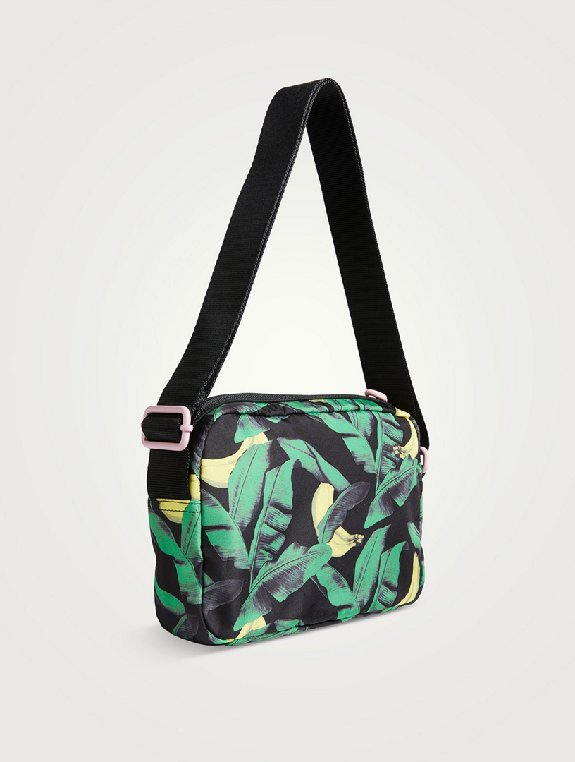 GANNI Festival Recycled Tech Fabric Crossbody Bag In Leopard Print