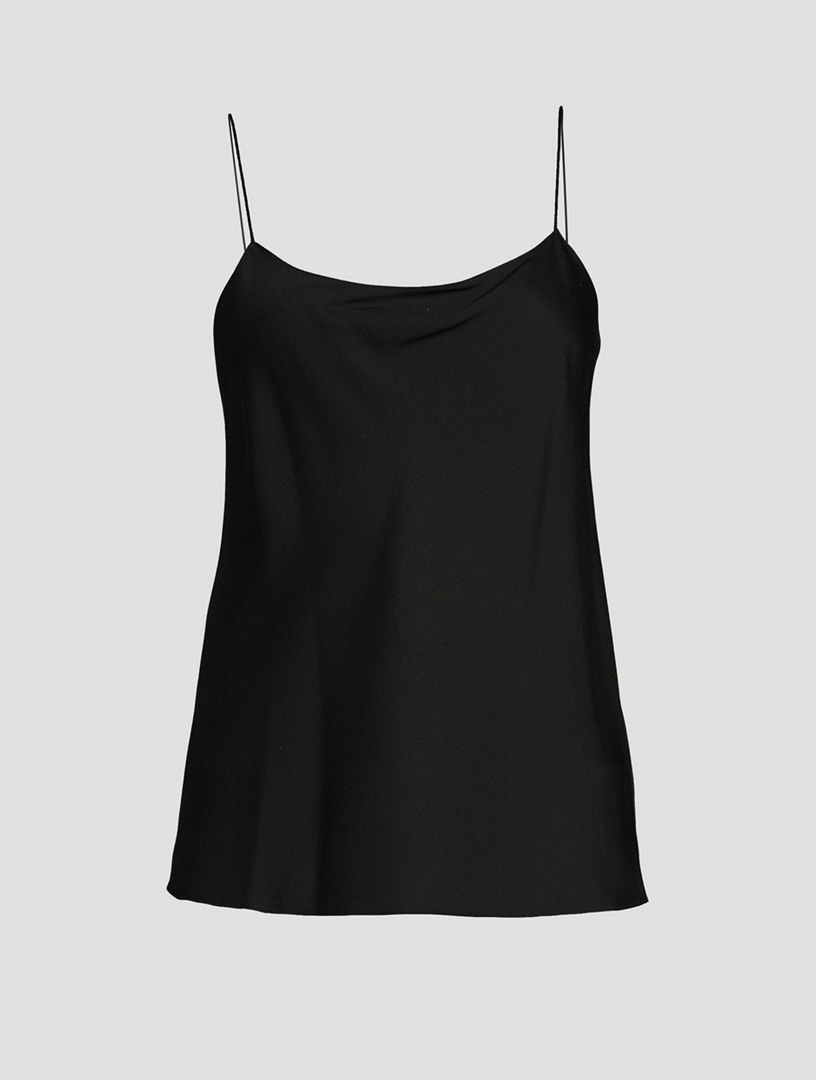 Black Silk Camisole Top