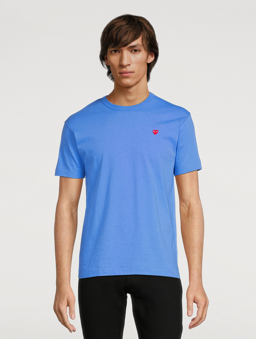 Comme des garcons blue t outlet shirt