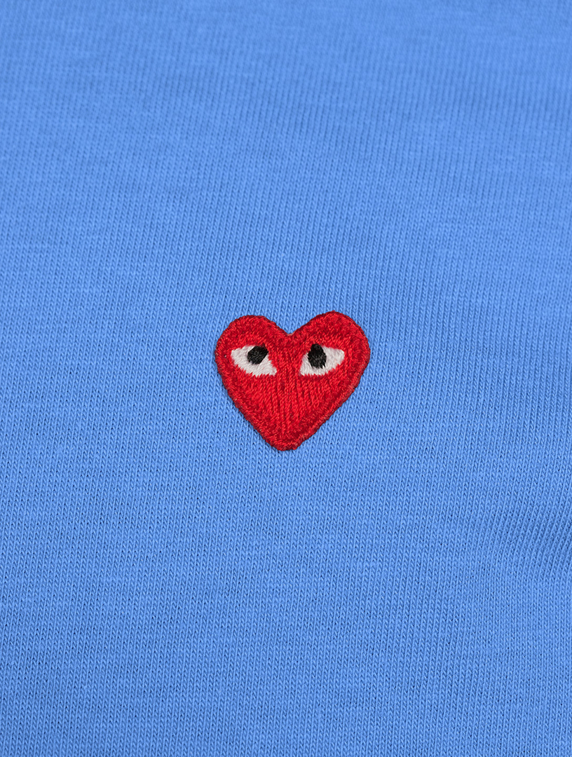 PLAY COMME des GARCONS 国内買付 Unisex T-Shirt Heart×Studs Comme des Garçons Play Studded Large Heart T-Shirt White