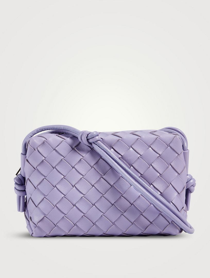 BOTTEGA VENETA: Loop intrecciato leather bag - Violet  Bottega Veneta  crossbody bags 680255V1G11 online on