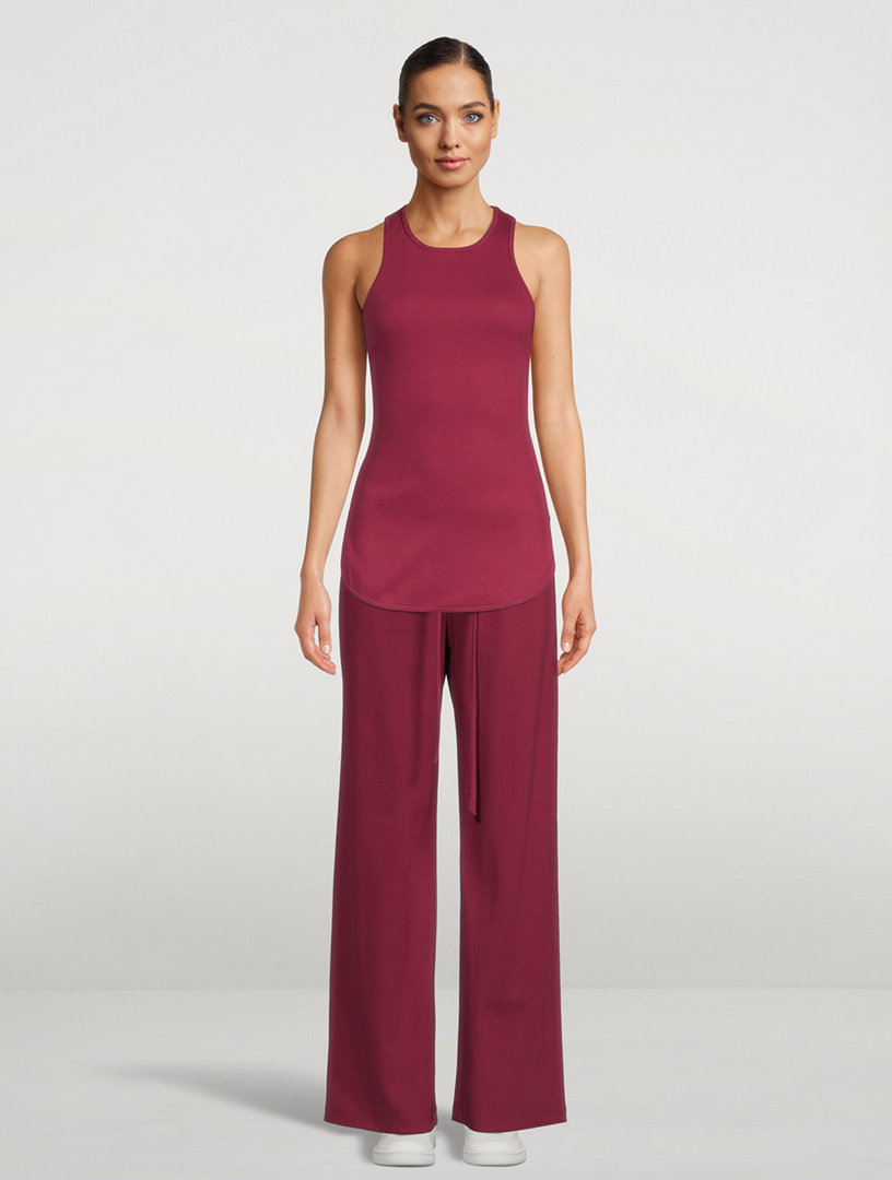 Organic Cotton Wide-Leg Leisure Pants