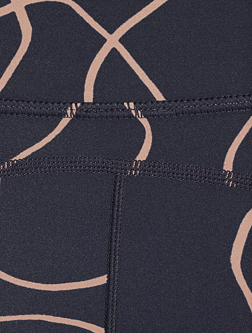 Super Soft 7/8 Yoga Leggings Line Flow Print